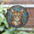 Cat Bengal Stained Glass Effect Suncatcher